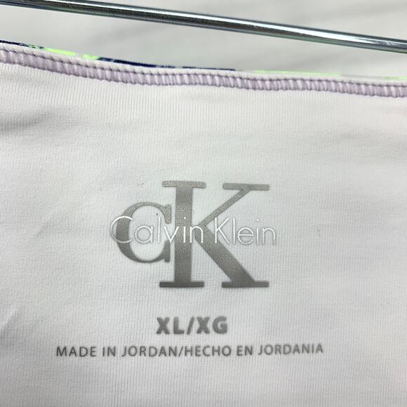 Calvin Klein Pull On Athletic Bike Shorts Womens Sz XL Multicolor Grafitti Logo - Picture 6 of 7